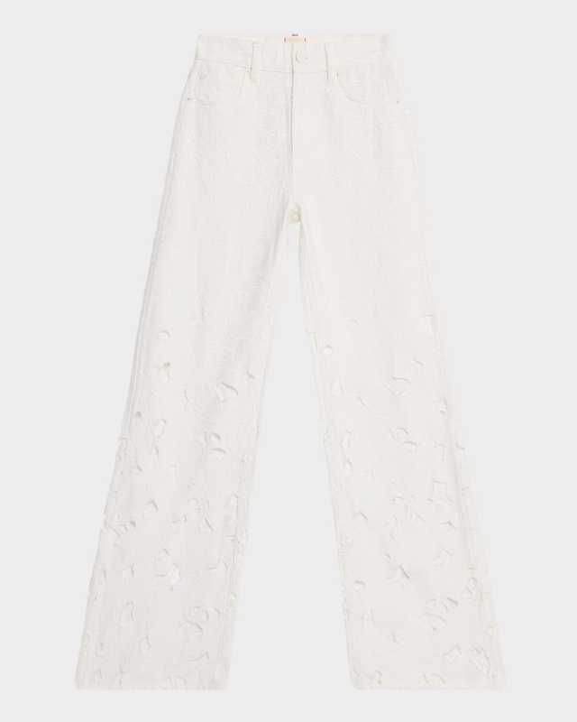 Weezy High-Rise Embroidered Eyelet Jeans